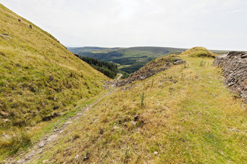 Looking down the ogmore valley form the Bwlch vantage point at the head of the valley