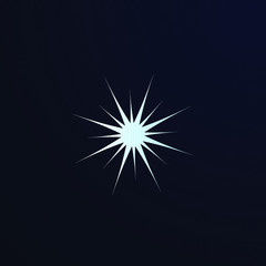 snow shape logo or icon for christmas ornament