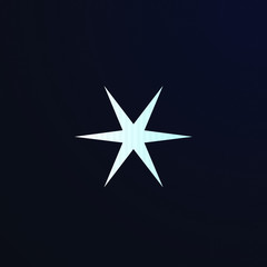 Obraz premium snow shape logo or icon for christmas ornament