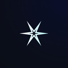 snow shape logo or icon for christmas ornament