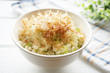 アスパラガス鰹節ごはん