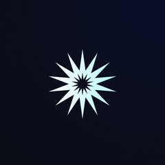 snow shape logo or icon for christmas ornament