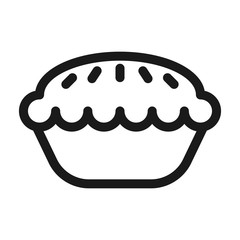 cupcake, bakery - minimal line web icon. simple vector illustration. concept for infographic, website or app.