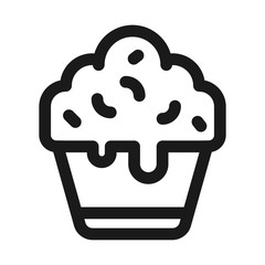 cupcake, bakery - minimal line web icon. simple vector illustration. concept for infographic, website or app.