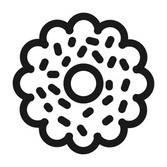 cookie, pastry, biscuit, bakery - minimal line web icon. simple vector illustration. concept for infographic, website or app.