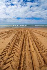 Naklejka premium marks in the sand