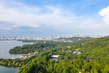 landscape of west lake in hangzhou 