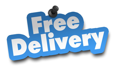 free delivery concept 3d illustration isolated