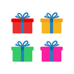 gift box set icon vector. gift box symbol