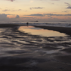 Fototapeta na wymiar Sea beach with beautiful sunrise background