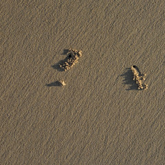 Abstract pattern on sand beach