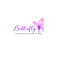 abstract butterfly logo for a feminine related business