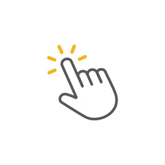 Obraz premium Hand cursor icon symbol vector. for web and mobile