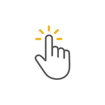 Hand cursor icon symbol vector. for web and mobile
