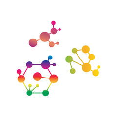 Molecular structure chemical atoms vector