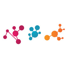 Molecular structure chemical atoms vector