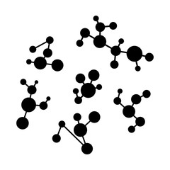 Molecular structure chemical atoms vector
