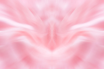 Creative abstract pastel pink background with caramel or organza fabric wavy swirly texture....
