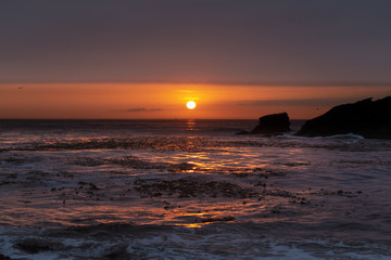 Puesta de sol en la playa