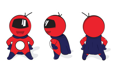 super hero vector socute illustration on white background design