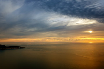 Midnight sun at the North Cape in Norway
