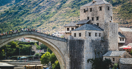 Mostar Bridge in Mostar, Bosnia & Herzegovina