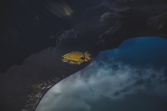 Aerial views of Iceland.
