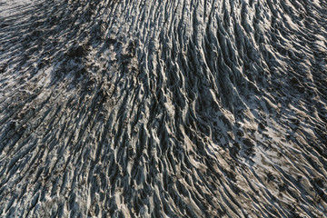 A view looking down of one of Icelands larger ice caps.