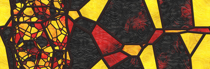 Stained glass- abstract mosaic architecture