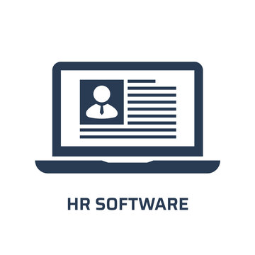 HR software icon. Trendy flat vector hr software icon on white background from general collection, vector illustration can be use for web and mobile, eps10