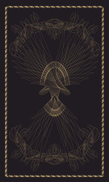 Tarot cards - back design, Phoenix