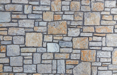 Seamless wall texture with gray stones in form of rectangle