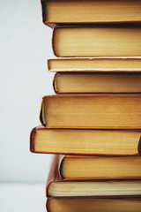 minimalism, old books on the white background