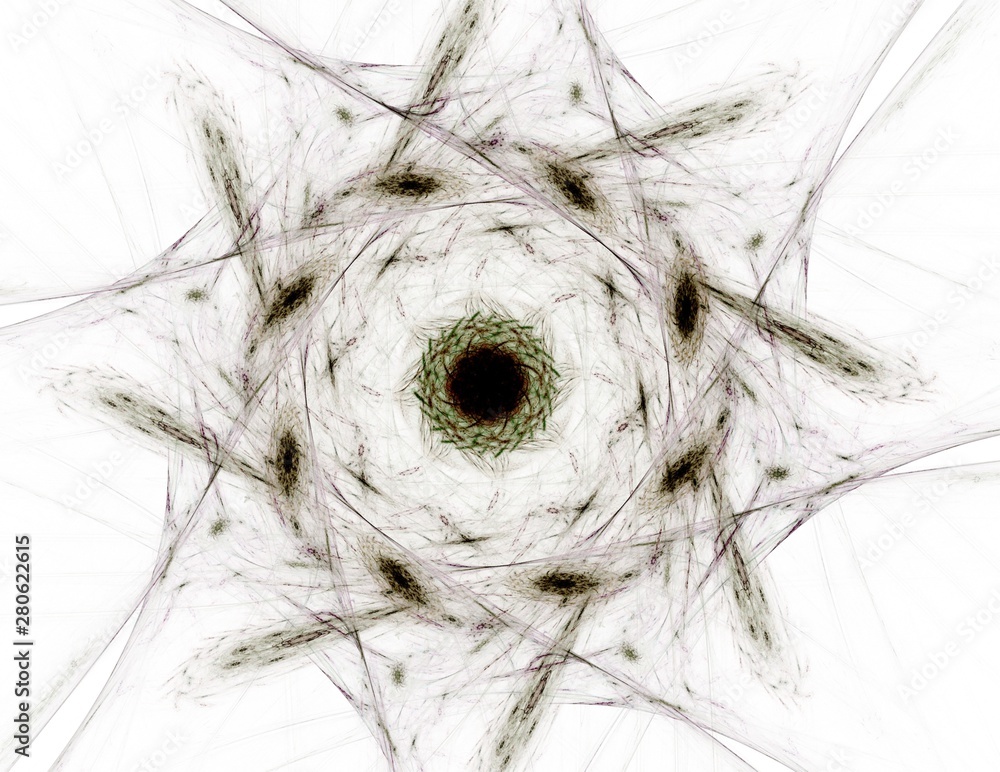 Poster abstract fractal background - computer-generated image. digital art. converging toward the center of