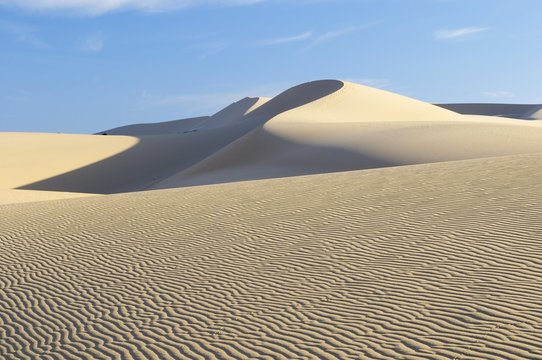 Desert and sand dunes of the White Sand Dunes, known as the Vietnamese Sahara, Bau Ba, Bao Trang, White Lake, Vietnam, Asia