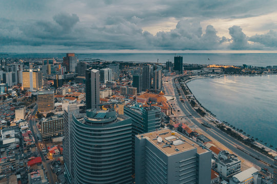 City along the coastline, Angola