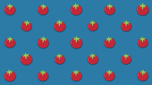 Animation of vegetable on a color background. Animation. Colored vegetable background. Background moving vegetable. Swaying fruit. Animation background. Animation vegetable