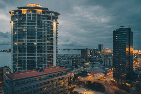 Aerial view of residential building