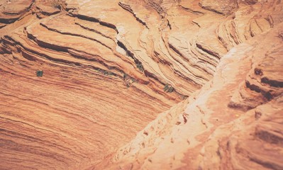 close up on red rock textures