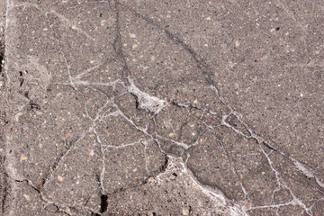 Obraz premium asphalt with an abstract pattern of cracks