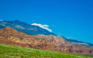 layers of scenery on a sunny day