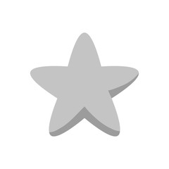 Cute star vector icon. Flat design cartoon style.