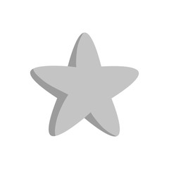 Cute star vector icon. Flat design cartoon style.