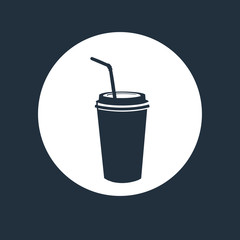 Glace coffee isolated icon on white background, 400 coffee set, logo and sign