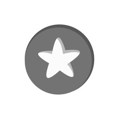 Cute star vector icon. Flat design cartoon style.