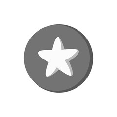 Cute star vector icon. Flat design cartoon style.