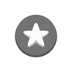 Cute star vector icon. Flat design cartoon style.