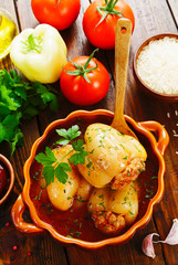 Stuffed paprika with meat