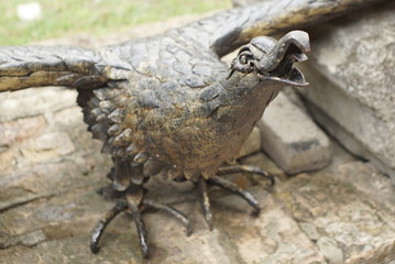 the bird is made of metal