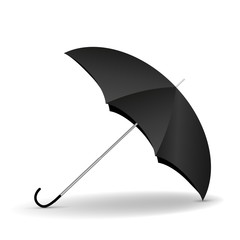 umbrella realistic black with shadow